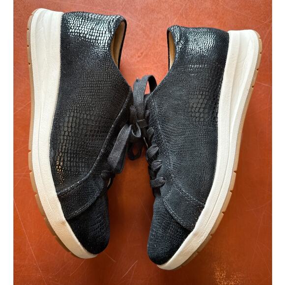 Revere Athens 9M Black Lizard Sneakers Leather Slip-Resistant Arch Support Work - Picture 7 of 8